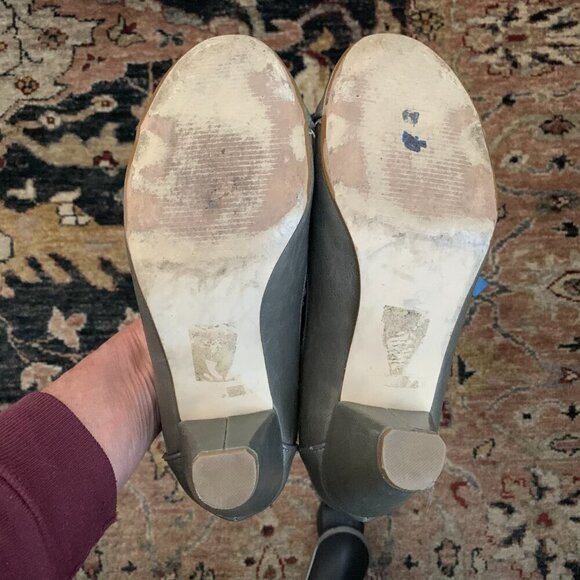 Chelsea Crew Madison Retro Oxford Shoes Grey Leather Whimsigoth Pump - Picture 11 of 11